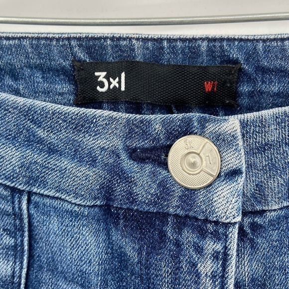 3x1 Women's Mid Rise Moto Medium Wash Denim Skinny Jeans Size 27 - Picture 6 of 8